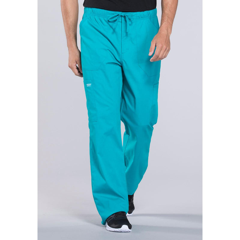 teal blue - Men's Tapered Leg Fly Front Cargo Pant