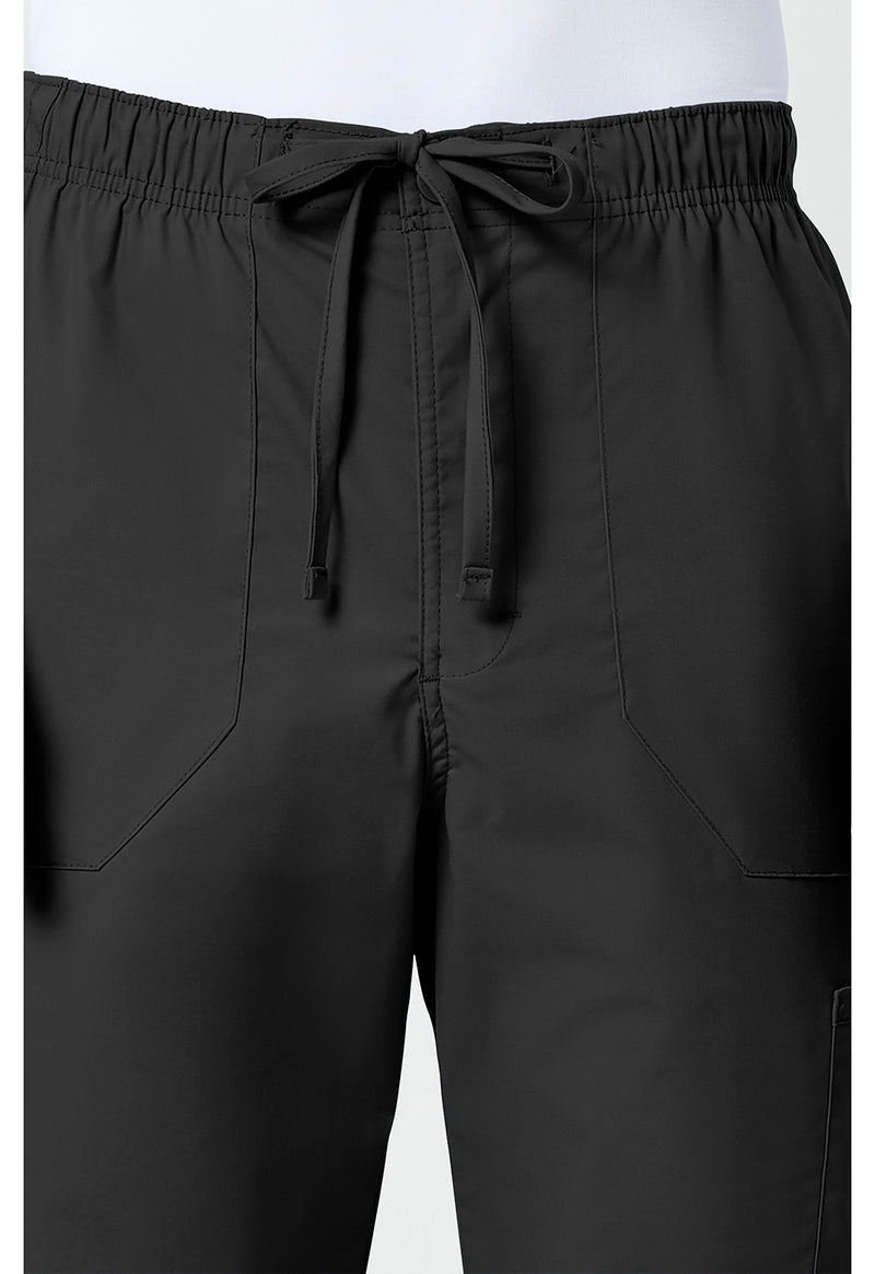 black - Men's Tapered Leg Fly Front Cargo Pant (View 2)