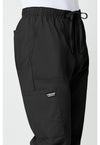 black - Men's Tapered Leg Fly Front Cargo Pant (View 3)