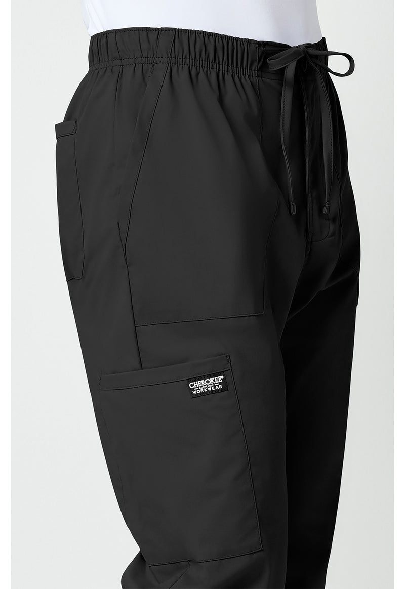 black - Men's Tapered Leg Fly Front Cargo Pant (View 3)