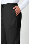 black - Men's Tapered Leg Fly Front Cargo Pant (View 4)