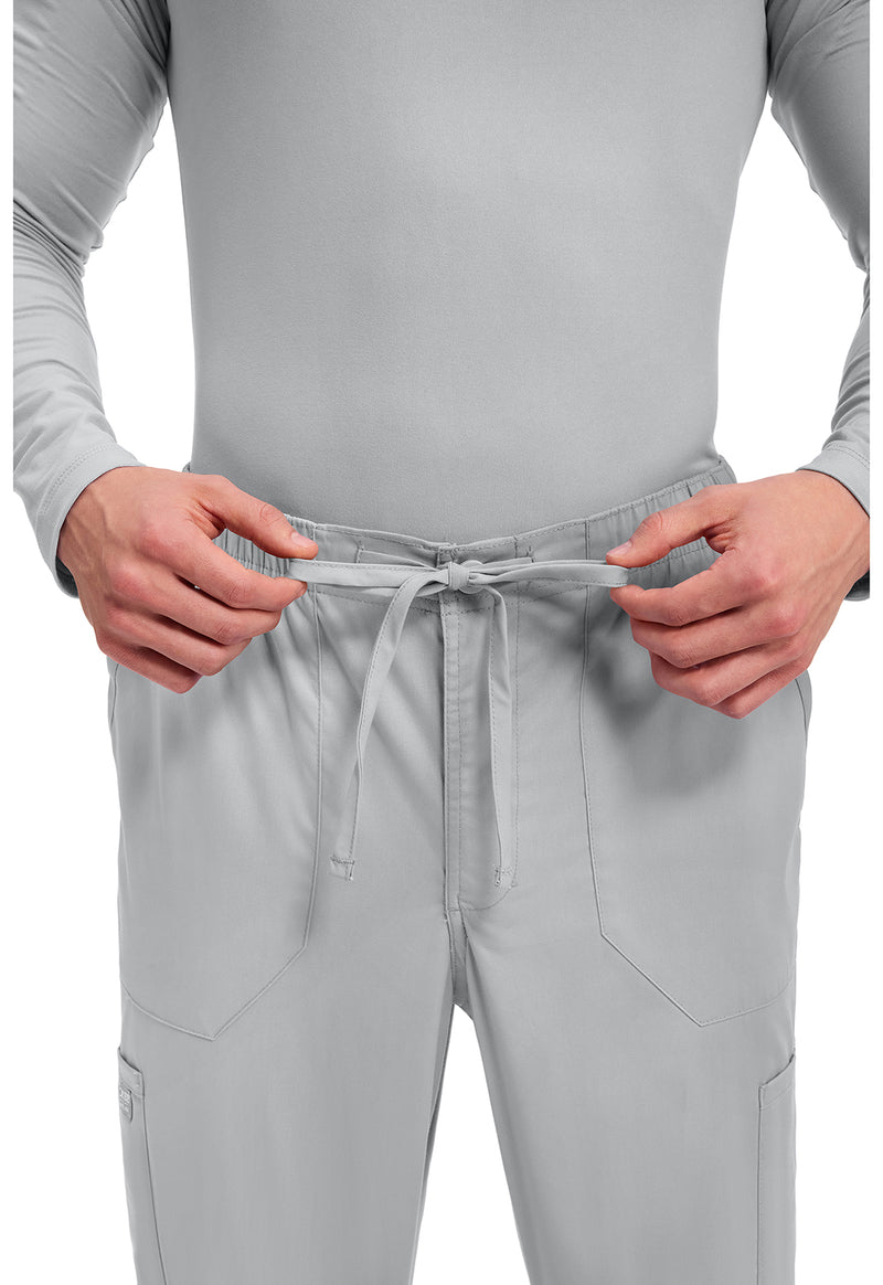 grey - Men's Tapered Leg Fly Front Cargo Pant (View 2)