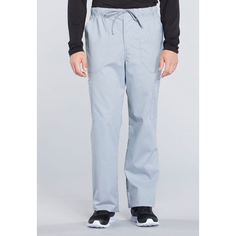 grey - Men's Tapered Leg Fly Front Cargo Pant