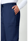 navy - Men's Tapered Leg Fly Front Cargo Pant (View 4)