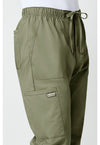 olive - Men's Tapered Leg Fly Front Cargo Pant (View 3)