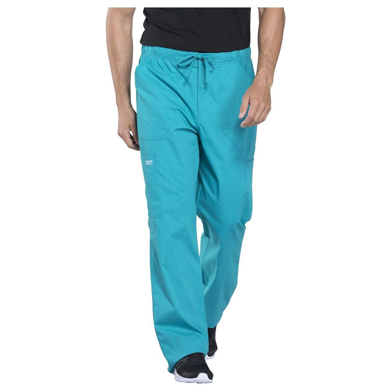 teal blue - Men's Tapered Leg Fly Front Cargo Pant