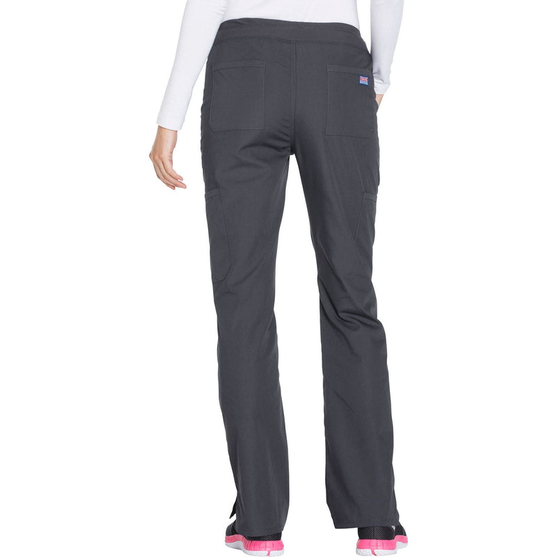 pewter - Mid Rise Straight Leg Pull-on Cargo Pant