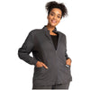 pewter - Zip Front High-Low Jacket