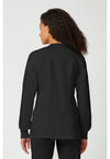 Black - Cherokee WW Revolution Women Scrub Jacket - Back View