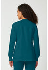 Caribbean Blue - Cherokee WW Revolution Women Scrub Jacket - Back View