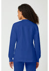 Galaxy Blue - Cherokee WW Revolution Women Scrub Jacket - Back View