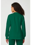Hunter Green - Cherokee WW Revolution Women Scrub Jacket - Back View