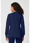 Navy - Cherokee WW Revolution Women Scrub Jacket - Back View