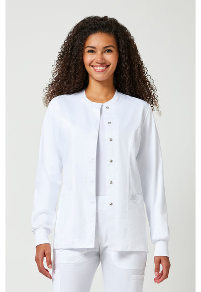 Women's Snap Front Scrub Jacket