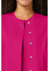 Electric Pink - Cherokee Cherokee WW Revolution Women's Scrub Jacket - Detail 2 View