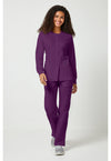 Eggplant - Cherokee Cherokee WW Revolution Women's Scrub Jacket - Detail 1 View