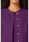 Eggplant - Cherokee Cherokee WW Revolution Women's Scrub Jacket - Detail 2 View