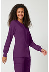 Eggplant - Cherokee Cherokee WW Revolution Women's Scrub Jacket - Right Side View