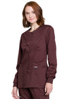 Espresso - Cherokee Cherokee WW Revolution Women's Scrub Jacket - Left Side View