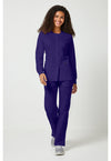Grape - Cherokee Cherokee WW Revolution Women's Scrub Jacket - Detail 1 View