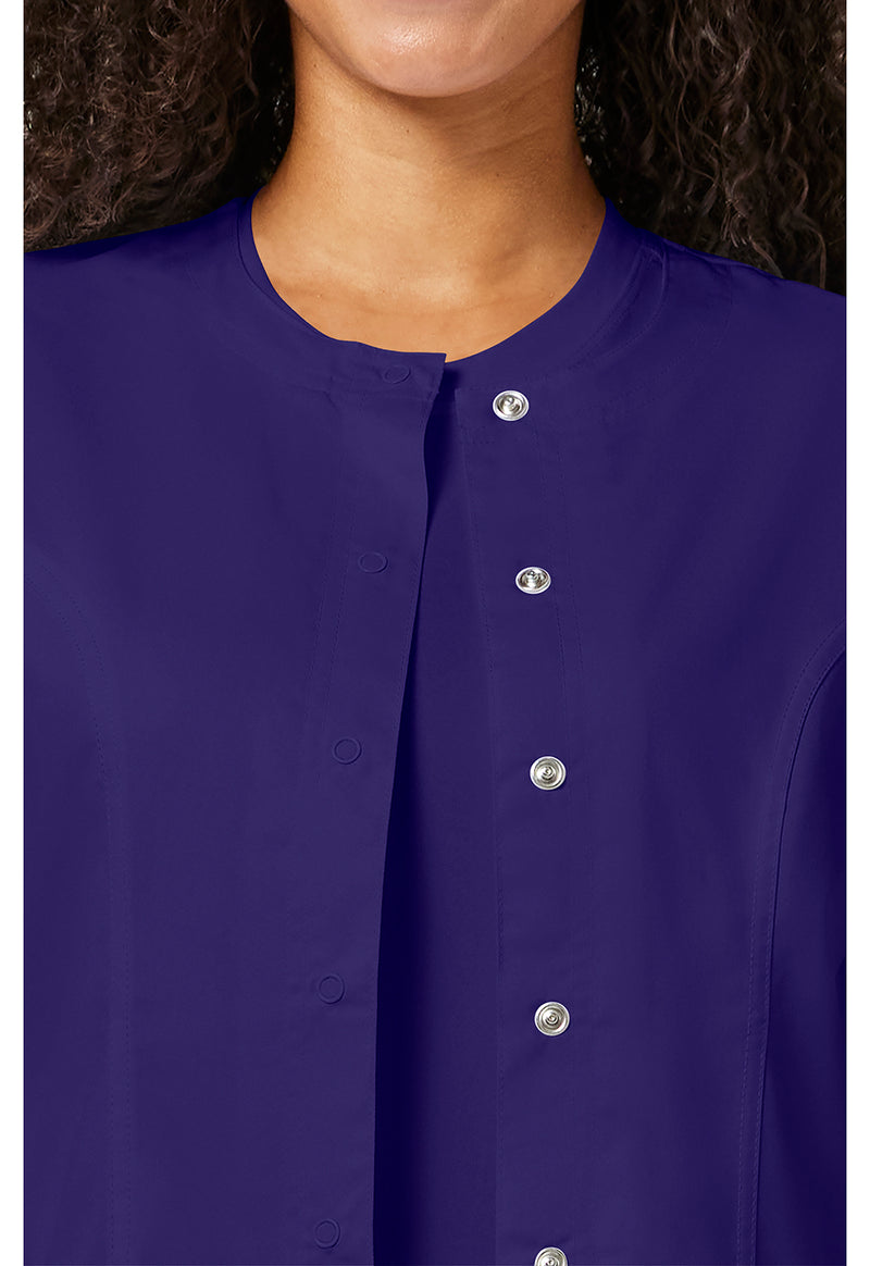 Grape - Cherokee Cherokee WW Revolution Women's Scrub Jacket - Detail 2 View