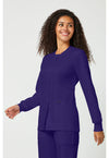 Grape - Cherokee Cherokee WW Revolution Women's Scrub Jacket - Left Side View