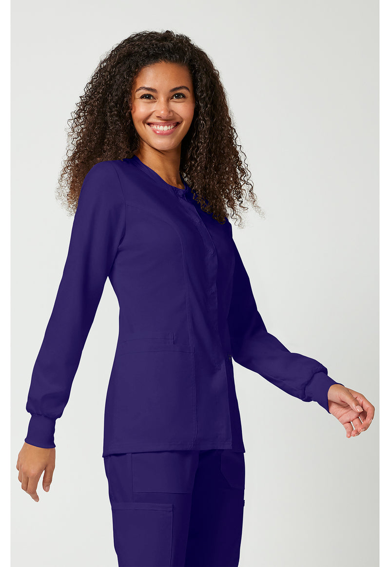 Grape - Cherokee Cherokee WW Revolution Women's Scrub Jacket - Right Side View