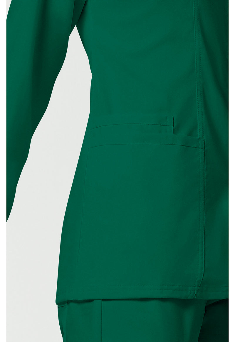 Hunter Green - Cherokee Cherokee WW Revolution Women's Scrub Jacket - Detail 3 View