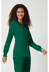 Hunter Green - Cherokee Cherokee WW Revolution Women's Scrub Jacket - Right Side View