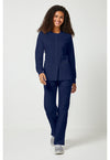 Navy - Cherokee Cherokee WW Revolution Women's Scrub Jacket - Detail 1 View
