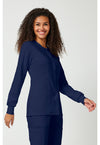Navy - Cherokee Cherokee WW Revolution Women's Scrub Jacket - Right Side View