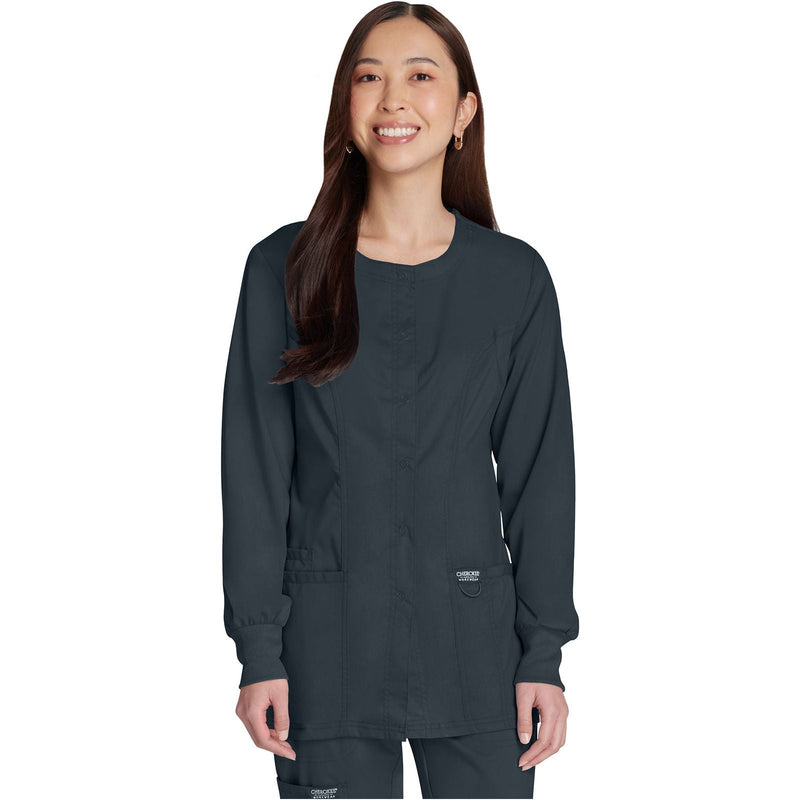 pewter - Snap Front Jacket