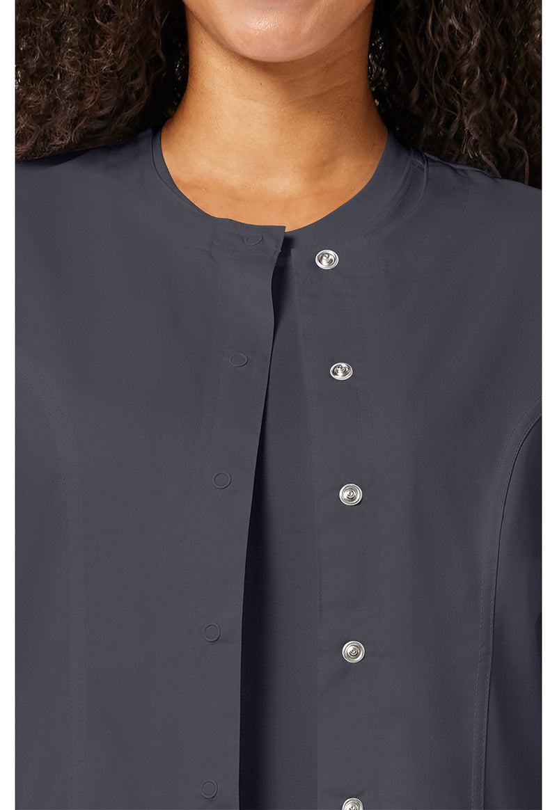 Pewter - Cherokee Cherokee WW Revolution Women's Scrub Jacket - Detail 2 View