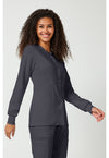Pewter - Cherokee Cherokee WW Revolution Women's Scrub Jacket - Right Side View