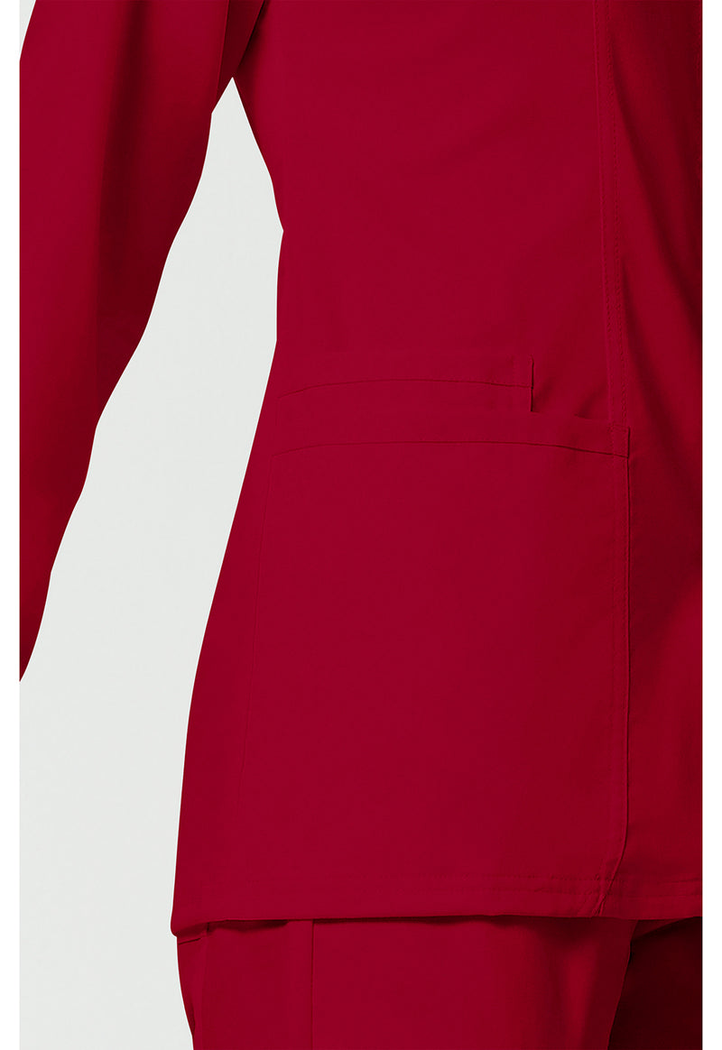 Red - Cherokee Cherokee WW Revolution Women's Scrub Jacket - Detail 3 View