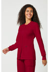 Red - Cherokee Cherokee WW Revolution Women's Scrub Jacket - Left Side View