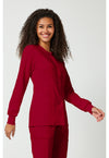 Red - Cherokee Cherokee WW Revolution Women's Scrub Jacket - Right Side View