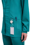 Teal Blue - Cherokee Cherokee WW Revolution Women's Scrub Jacket - Detail 3 View
