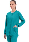 Teal Blue - Cherokee Cherokee WW Revolution Women's Scrub Jacket - Left Side View