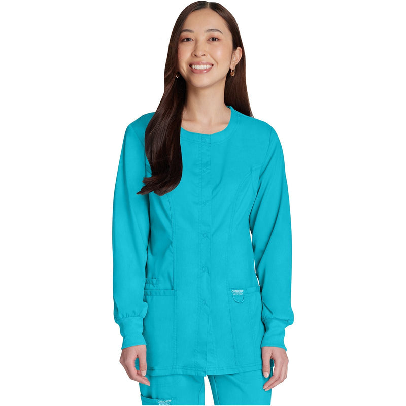 turquoise - Snap Front Jacket