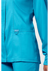 Turquoise - Cherokee Cherokee WW Revolution Women's Scrub Jacket - Detail 4 View