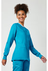 Turquoise - Cherokee Cherokee WW Revolution Women's Scrub Jacket - Right Side View