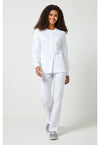 White - Cherokee Cherokee WW Revolution Women's Scrub Jacket - Detail 1 View