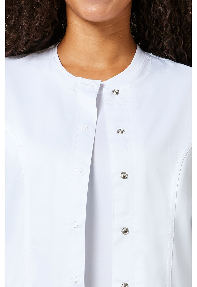White - Cherokee Cherokee WW Revolution Women's Scrub Jacket - Detail 2 View