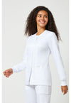 White - Cherokee Cherokee WW Revolution Women's Scrub Jacket - Left Side View