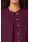 Wine - Cherokee Cherokee WW Revolution Women's Scrub Jacket - Detail 2 View