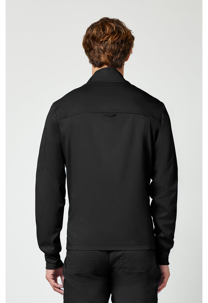 Black - Cherokee WW Revolution Men's Scrub Jacket - Back View
