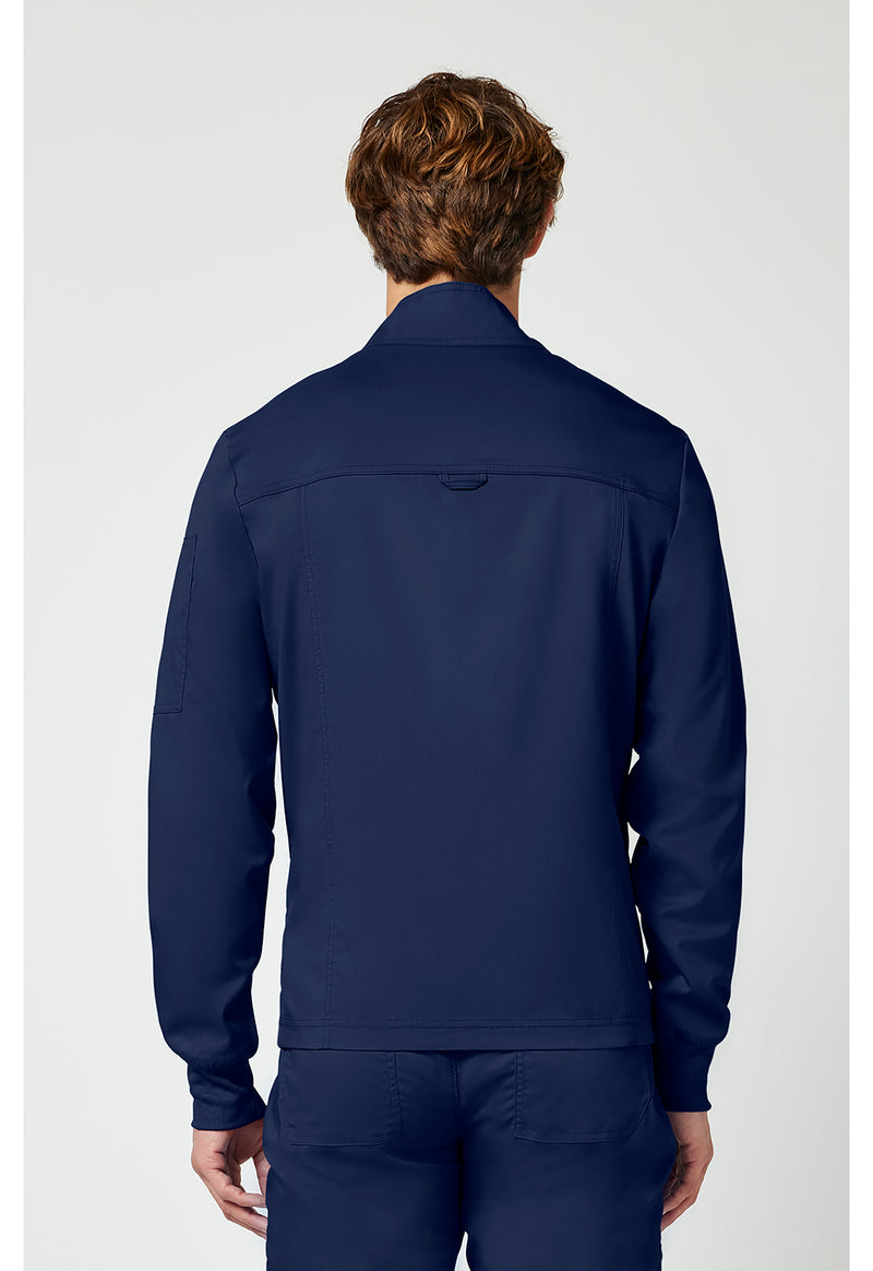 Navy - Cherokee WW Revolution Men's Scrub Jacket - Back View