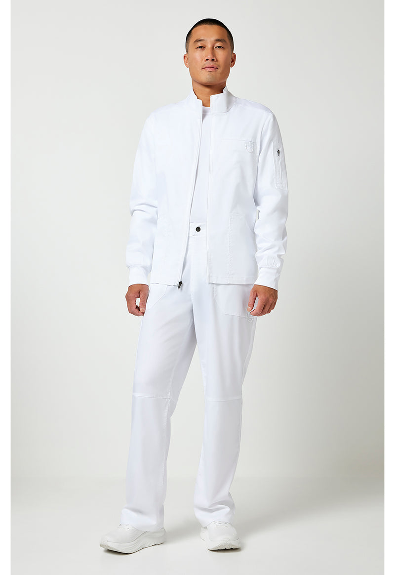White - Cherokee Cherokee WW Revolution Men's Scrub Jacket - Detail 1 View
