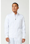 White - Cherokee WW Revolution Men's Scrub Jacket - Front View